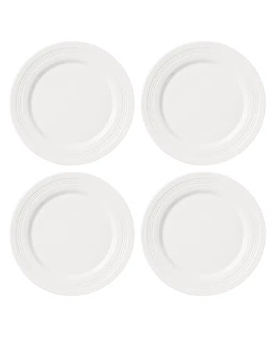 Lenox Tin Can Alley 4 Degree Dinner Plates, Set Of 4 In White