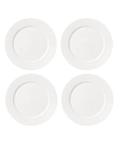 Lenox Tin Can Alley 7 Degree Dinner Plates, Set Of 4 In White