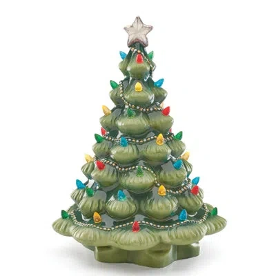 Lenox Treasured Traditions Light-up Tree Figurine In Gray