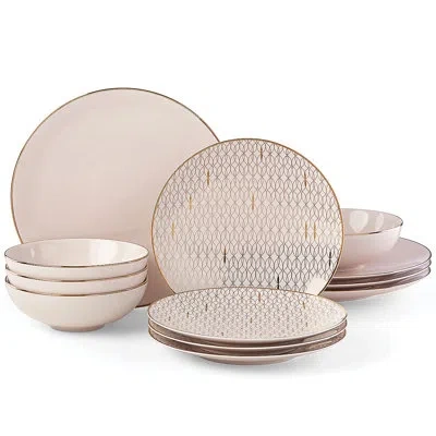 Lenox Trianna Blush 12 Piece Dinnerware Set, Service For 4
