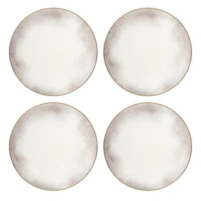 Lenox Trianna Coupe Dinner Plates, Set Of 4 In Gray