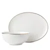 Lenox Trianna White 2-piece Platter And Serving Bowl Set In White