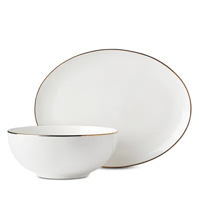 Lenox Trianna White 2-piece Platter And Serving Bowl Set