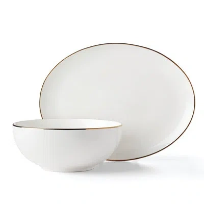 Lenox Trianna White 2pc Serveware Bundle
