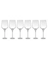 Lenox Tuscany Classics Angled Optic Wine Glasses, Set Of 6 In Clear