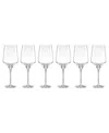 Lenox Tuscany Classics Angled Optic Wine Glasses, Set Of 6 In Clear