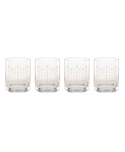 LENOX TUSCANY CLASSICS GOLD DUST DOUBLE OLD FASHIONED GLASSES, SET OF 4