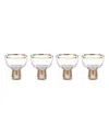 Lenox Tuscany Golden Frost Coupe Glasses, Set Of 4 In Clear