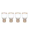 Lenox Tuscany Classics Gold Frost Wine Glasses, Set Of 4 In Clear