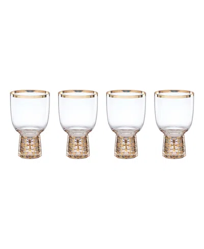 Lenox Tuscany Classics Gold Frost Wine Glasses, Set Of 4 In Clear
