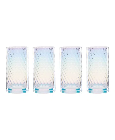 Lenox Tuscany Classics Iridescent Highball Glasses, Set Of 4 In Clear
