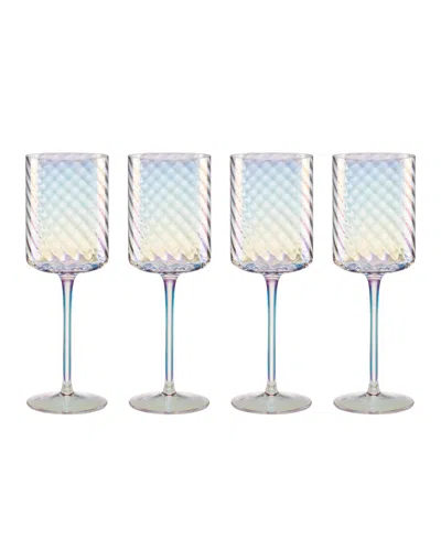 LENOX TUSCANY CLASSICS IRIDESCENT RED WINE GLASS, SET OF 4