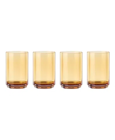 Lenox Tuscany Classics Stackable Cooler Glasses, Set Of 4 In Orange