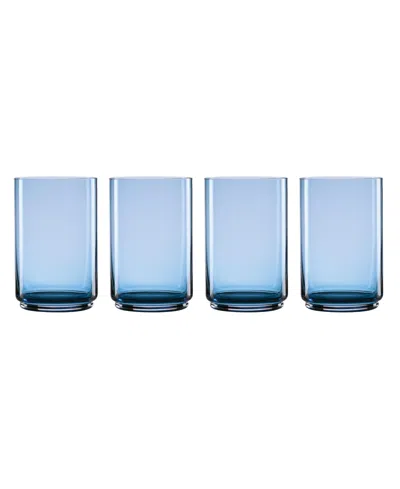 Lenox Tuscany Classics Stackable Cooler Glasses, Set Of 4 In Blue