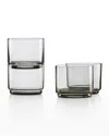 Lenox Set Of 4 Tuscany Classics Stackable Short Glasses In Black