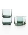 Lenox Tuscany Classics Stackable Short Glasses, Set Of 4 In Green