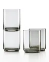 Lenox Set Of 4 Tuscany Classics Stackable Short Glasses In Black
