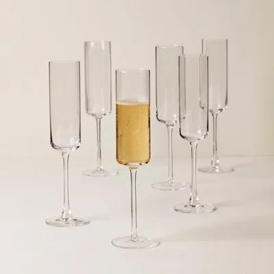 Lenox Tuscany Classics Straight Flutes, Set Of 6 In Clear