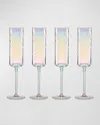 Lenox Tuscany Classics Iridescent Flutes, Set Of 4 In Tuscany Classics