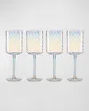 Lenox Set Of 4 Tuscany Classics Iridescent Red Wine Glasses In Tuscany Classics