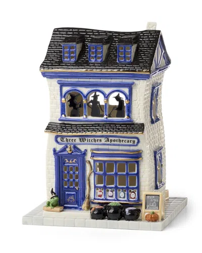 Lenox Vintage Halloween Apothecary Potion Shop Light-up Figurine In Blue