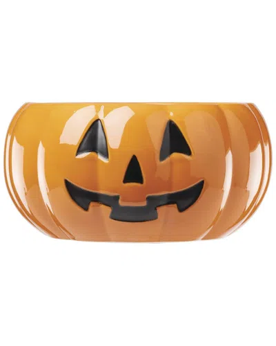 Lenox Vintage Halloween Figural Pumpkin Candy Bowl In Yellow