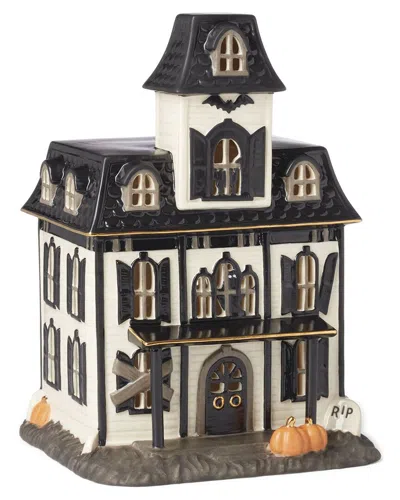 LENOX LENOX VINTAGE HALLOWEEN LIGHT-UP HOUSE FIGURINE