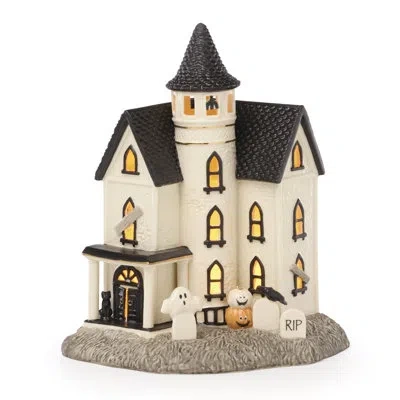 Lenox Vintage Halloween Lit Manor Figurine In Cream