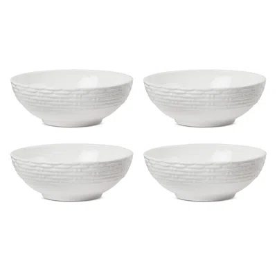 Lenox Wicker Creek All-purpose Bowls, Set Of 4 In White