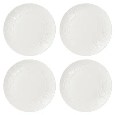 Lenox Wicker Creek Dinner Plates, Set Of 4 In White
