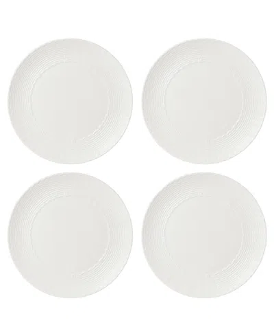 Lenox Wicker Creek Accent Plates, Set Of 4 In White