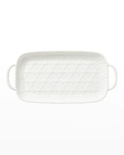 Lenox Wicker Creek Handled Tray In White