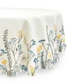 Lenox Wildflower Border Tablecloth, 70" Round In Blue,white