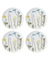 Lenox Wildflowers Accent Plates, Set Of 4 In White