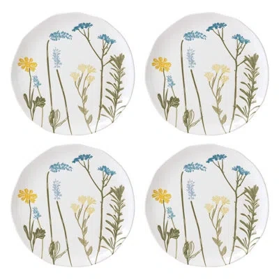 Lenox Wildflowers Accent Plates In White,blue,yellow