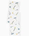 Lenox Wildflowers All-over Embroidered Runner, 14" X 90" In Blue,white