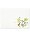 Lenox Wildflowers Border Embroidered Placemat, 13" X 19" In Blue,white