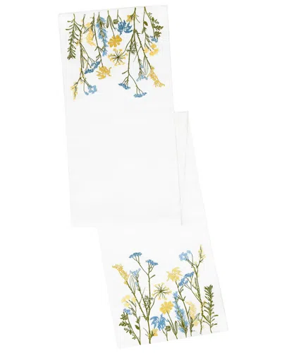 Lenox Wildflowers Border Runner In White