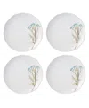 Lenox Wildflowers Dinner Plates, Set Of 4 In White