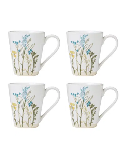 LENOX WILDFLOWERS MUGS, SET OF 4