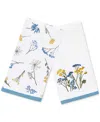 Lenox Wildflowers Printed & Embroidered Kitchen Towels, Set Of 2 In Blue,white