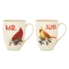 Lenox Winter Greeting Cardinal Mr. & Mrs. Mug Set In Ivory
