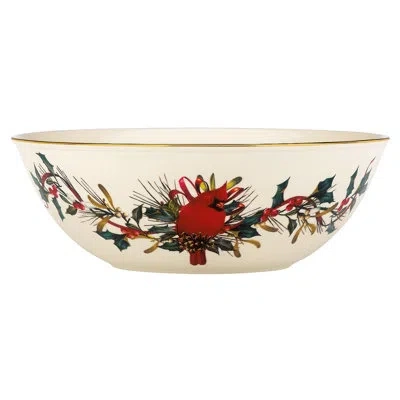 Lenox Winter Greeting Serving Bowl In Multi