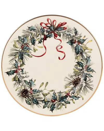 Lenox Winter Greetings Bread Plate In White