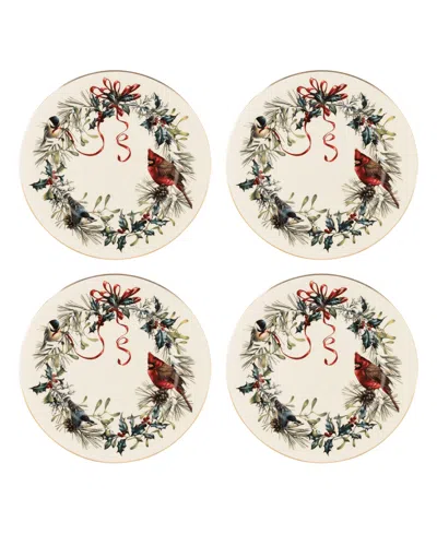 Lenox Winter Greetings Dinner Plates, Set Of 4 In Multi