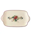 Lenox Winter Greetings Oversized Platter, 5.90 Lb, Red & Green In Red  Green And Ivory