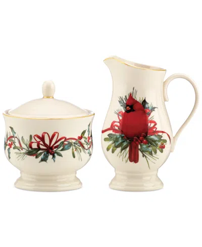 Lenox Winter Greetings Sugar & Creamer Set In No Color