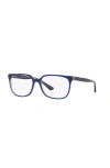 Lenscrafters 58mm Rectangle Optical Glasses In Blue