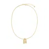 Leo & Luca Women's Gold Large Balloon Initial Necklaces In Gold
