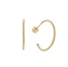 Leo & Luca Women's Gold Rope Twist Hoops In Gold